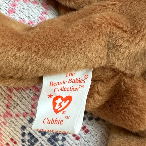 Ty Beanie Baby 1993 Cubbie The Bear PVC PELLETS, With Tag ERRORS RARE - Picture 7 of 11